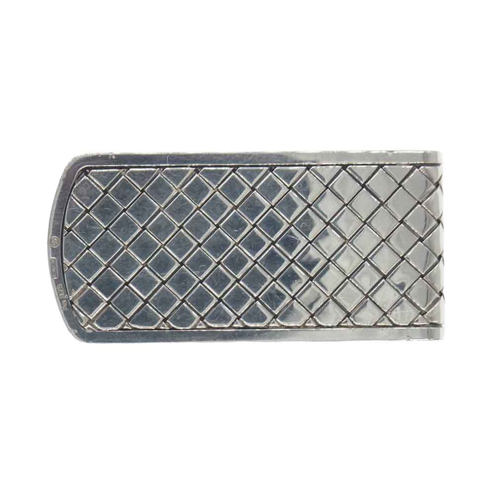 BOTTEGAVENETA ボッテガヴェネタ イントレチャート Ag925 シルバー マネ―クリップ【中古】