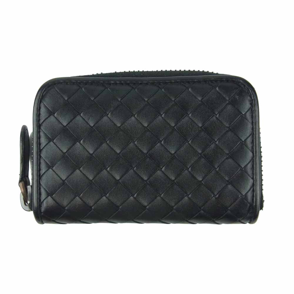 BOTTEGAVENETA ボッテガヴェネタ 114075-V4651-1000 ラウンドファスナー レザー コインケース 小銭入れ ブラック系【中古】
