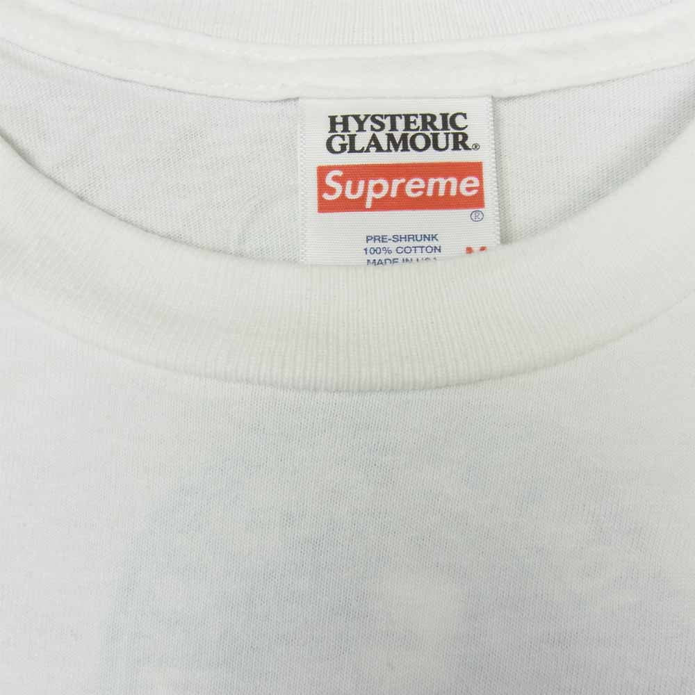 Supreme シュプリーム 21SS × HYSTERIC GLAMOUR ヒステリックグラマー L/S Tee プリント 長袖 Tシャツ ホワイト系 M【中古】