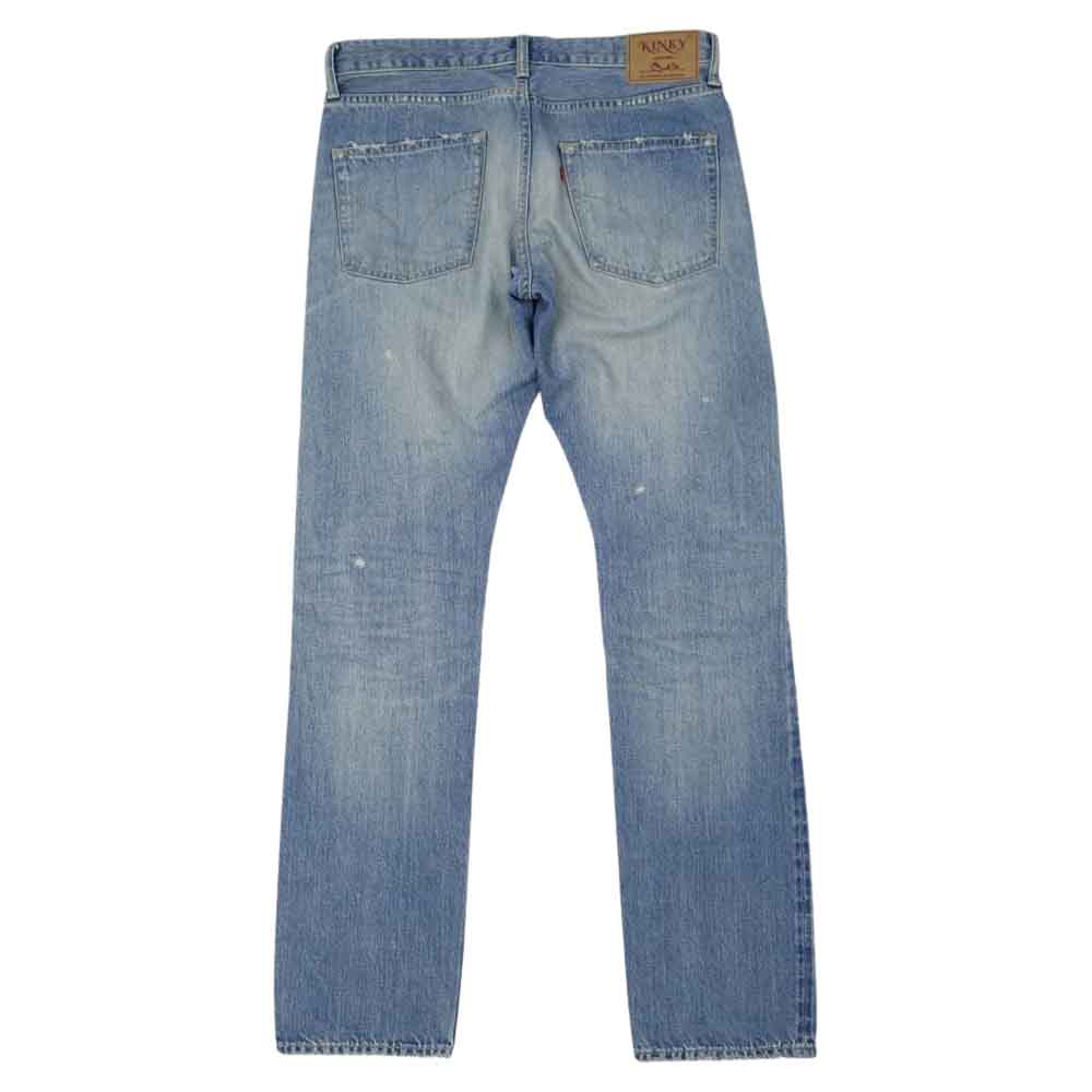 HYSTERIC GLAMOUR ヒステリックグラマー 02211AP05 FLAMING ROCK リメイク クラッシュ ダメージ 加工 スリム ストレート デニム パンツ 32【中古】