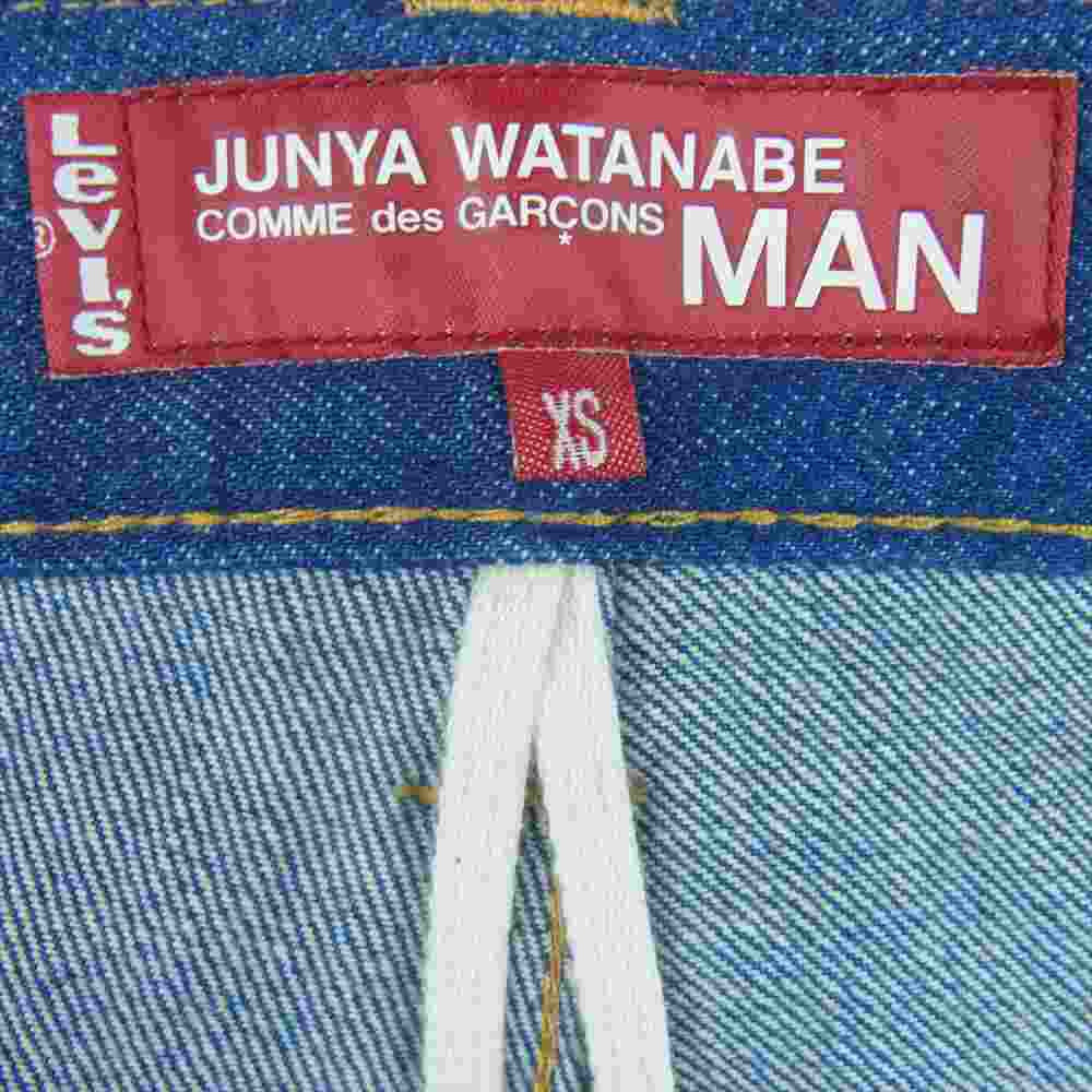 JUNYA WATANABE COMME des GARCONS ジュンヤワタナベコムデギャルソン WF-P207 Levi's リーバイス 20AW 立体裁断 再構築 サルエル デニム パンツ インディゴブルー系 XS【中古】