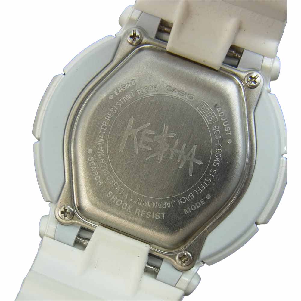 G-SHOCK ジーショック BGA-160KS-7BJR BABY-G KE$HA ケシャ コラボ Neon Dial Series ホワイト系 ゴールド系【中古】
