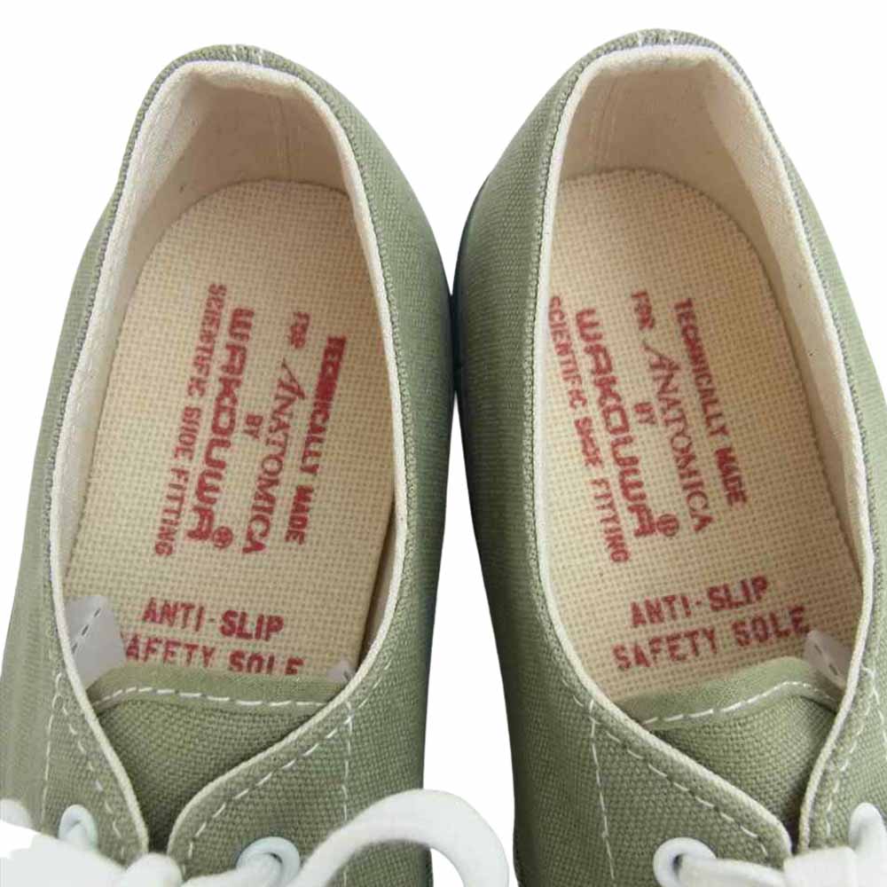 ANATOMICA アナトミカ 540-501-0113 WACOUWA ワクワ LOW WHITE SOLE デッキシューズ ローカット スニーカー SAGE US7【新古品】【未使用】【中古】