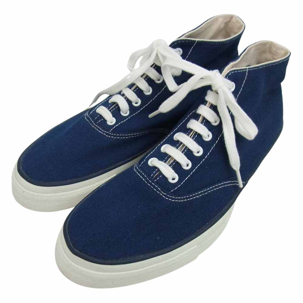 ANATOMICA アナトミカ 540-501-020 WAKOUWA ワクワ DECK SHOES HI ハイカット デッキシューズ スニーカー ネイビー系 US6【新古品】【未使用】【中古】