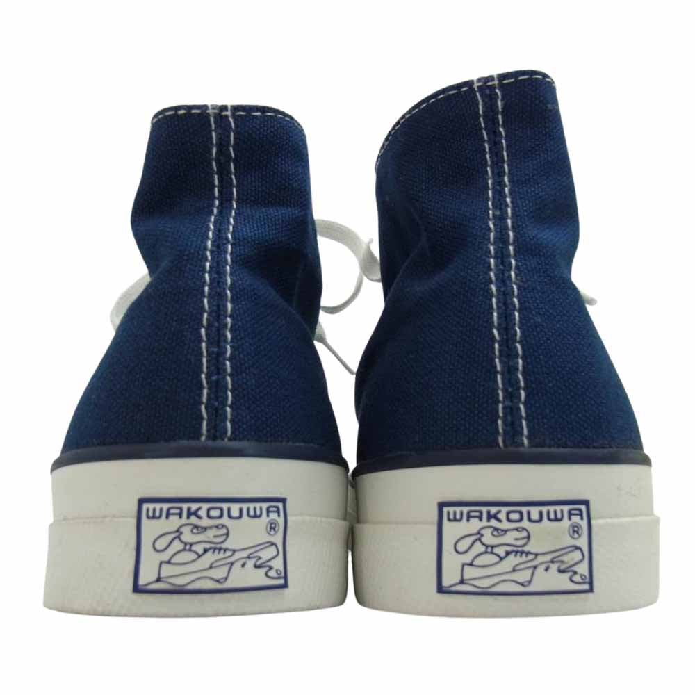 ANATOMICA アナトミカ 540-501-020 WAKOUWA ワクワ DECK SHOES HI ハイカット デッキシューズ スニーカー ネイビー系 US6【新古品】【未使用】【中古】