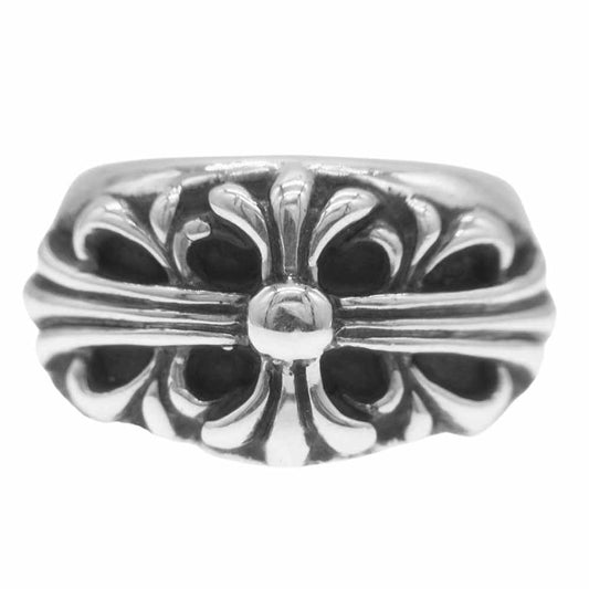 CHROME HEARTS クロムハーツ（原本無） FRORAL CRS RING フローラル クロス リング シルバー系 15【中古】