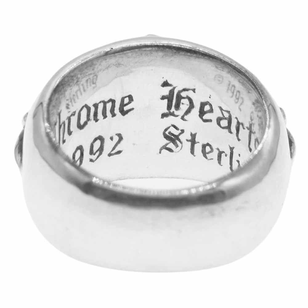 CHROME HEARTS クロムハーツ（原本無） FRORAL CRS RING フローラル クロス リング シルバー系 15【中古】