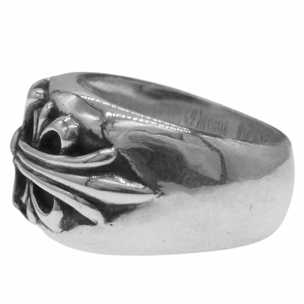 CHROME HEARTS クロムハーツ（原本無） FRORAL CRS RING フローラル クロス リング シルバー系 15【中古】