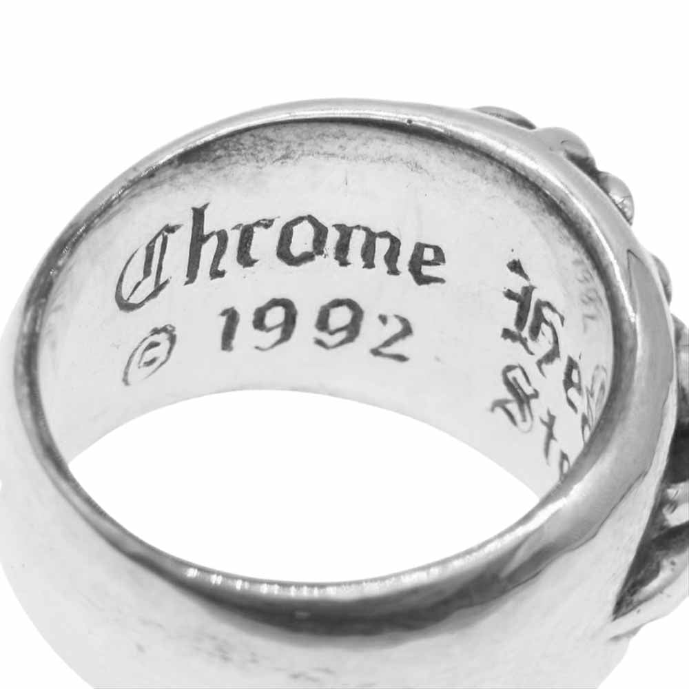 CHROME HEARTS クロムハーツ（原本無） FRORAL CRS RING フローラル クロス リング シルバー系 15【中古】