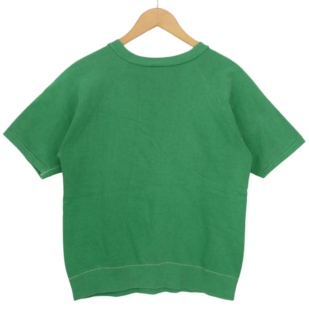 ヘインズ 50s 半袖 カレッジロゴ スウェット トレーナー グリーン系 L【中古】
