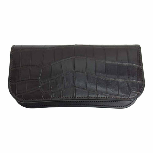 WILDSWANS ワイルドスワンズ BLISTER(L) CRC BK ブリスター クロコ ウォレット チョコ×ブラック ブラウン系【極上美品】【中古】