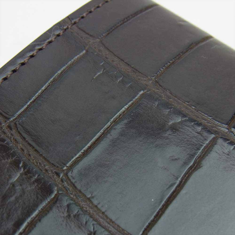 WILDSWANS ワイルドスワンズ BLISTER(L) CRC BK ブリスター クロコ ウォレット チョコ×ブラック ブラウン系【極上美品】【中古】