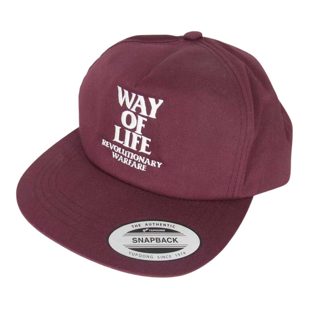 RATS ラッツ 21SS EMBROIDERY CAP "WAY OF LIFE" ロゴ 刺繍 ベースボール キャップ エンジ系【中古】