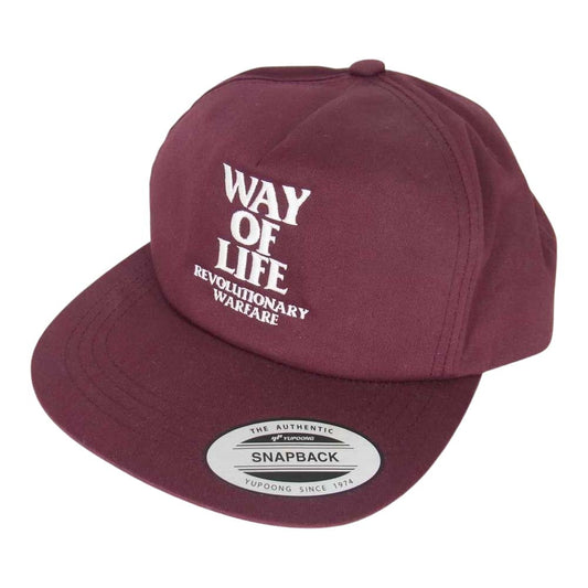 RATS ラッツ 21SS EMBROIDERY CAP "WAY OF LIFE" ロゴ 刺繍 ベースボール キャップ エンジ系【中古】