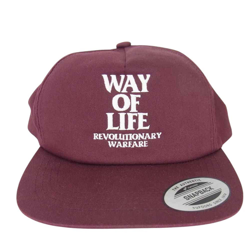 RATS ラッツ 21SS EMBROIDERY CAP "WAY OF LIFE" ロゴ 刺繍 ベースボール キャップ エンジ系【中古】