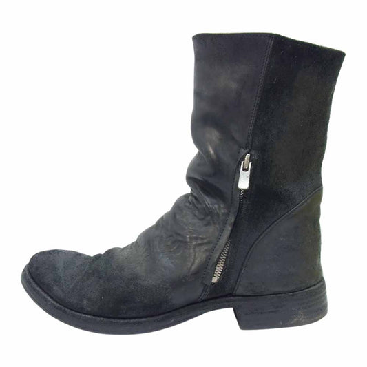 ア ディチアーノ ヴェヴェンチトール A1923 コードバンレザー サイド ジップブーツ ブラック系 40【中古】