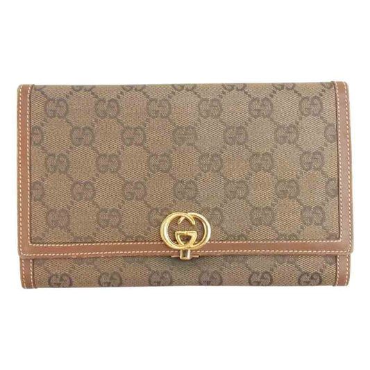 GUCCI グッチ オールド GGキャンバス 三つ折り 財布【中古】