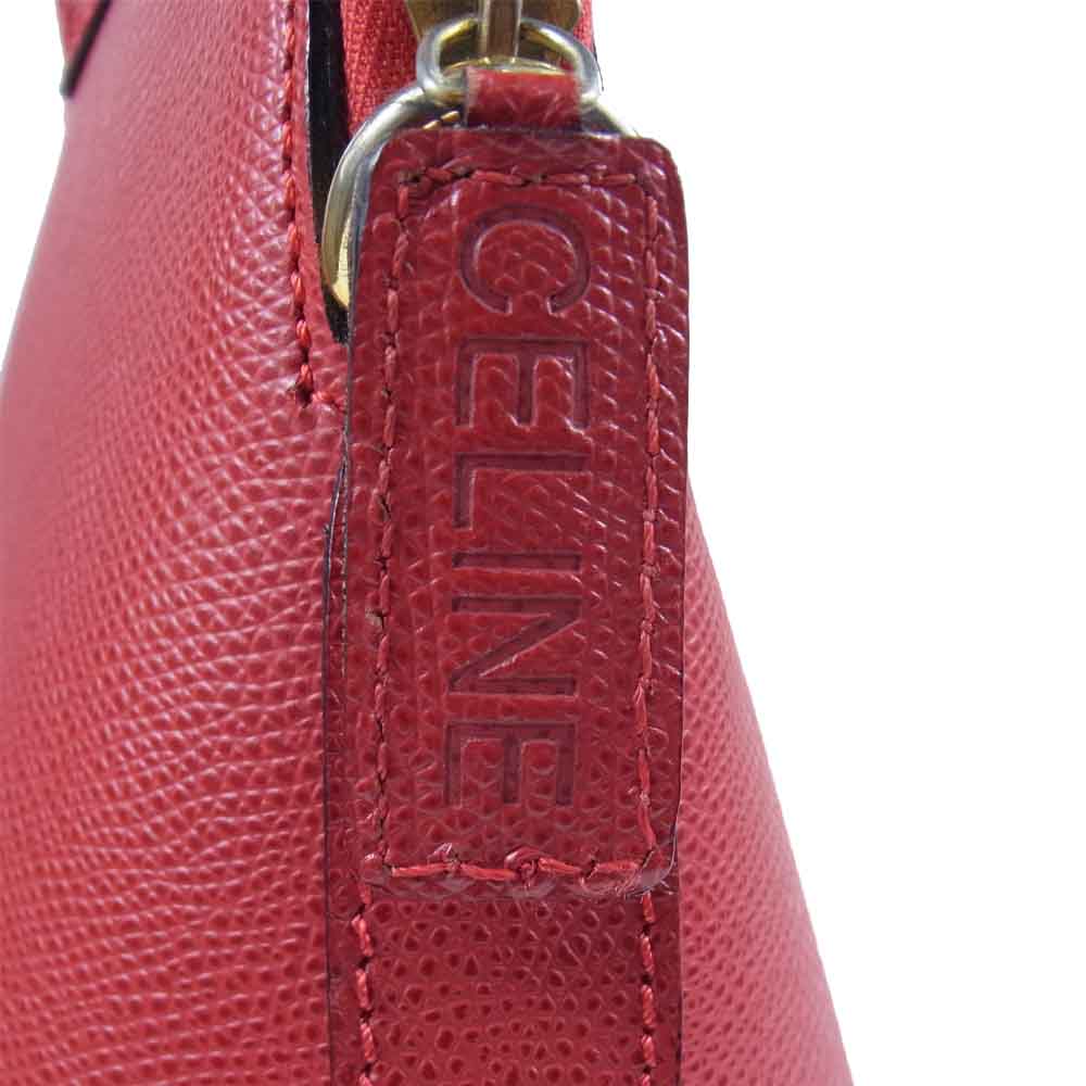 CELINE セリーヌ オールド 2way ショルダーバッグ ショルダー ハンド バッグ イタリア製 レッド系【中古】