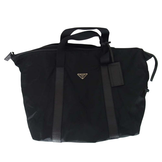 PRADA プラダ ナイロン トラベル バッグ ブラック系【中古】