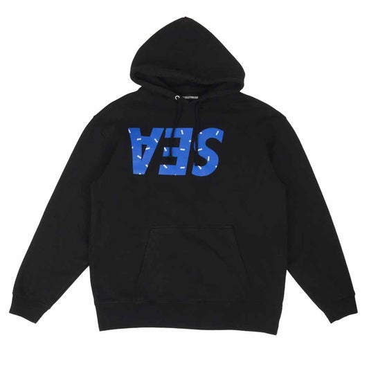 GOD SELECTION XXX ゴッドセレクション 20SS WINDANDSEA MONOGRAM HOODIE ウィンダンシー ロゴ フーディ ブラック系 M【美品】【中古】