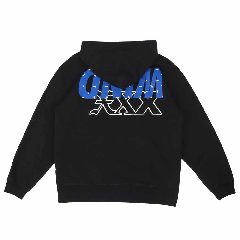 GOD SELECTION XXX ゴッドセレクション 20SS WINDANDSEA MONOGRAM HOODIE ウィンダンシー ロゴ フーディ ブラック系 M【美品】【中古】