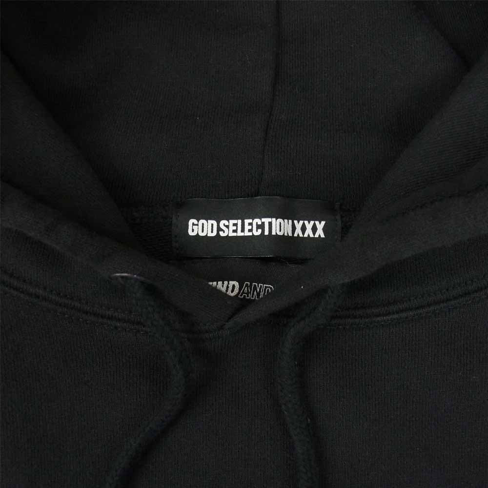 GOD SELECTION XXX ゴッドセレクション 20SS WINDANDSEA MONOGRAM HOODIE ウィンダンシー ロゴ フーディ ブラック系 M【美品】【中古】