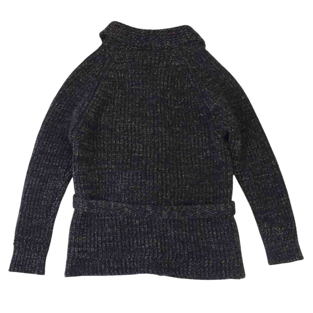 オールドジョー 13-AW-BTSC Belted shaker KNIT ショールカラー カーディガン ネイビー系 38【中古】