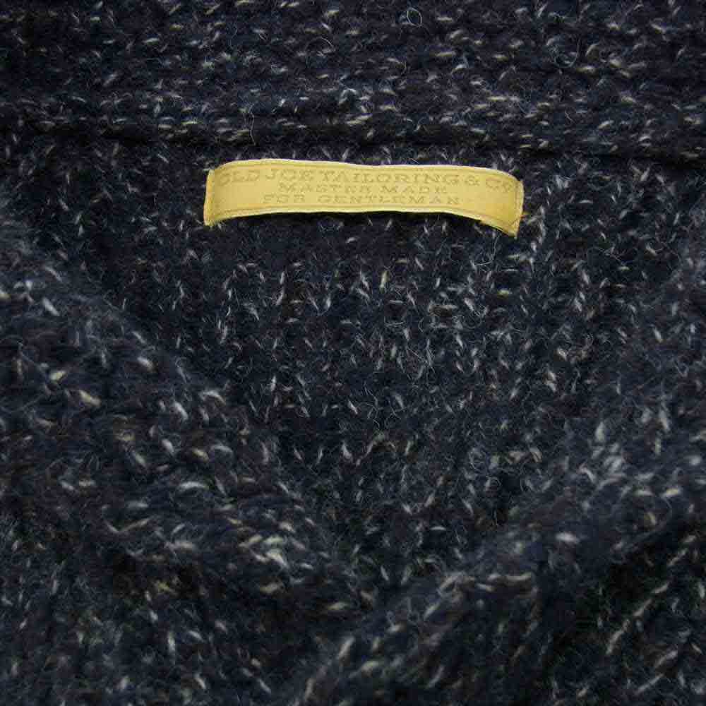 オールドジョー 13-AW-BTSC Belted shaker KNIT ショールカラー カーディガン ネイビー系 38【中古】