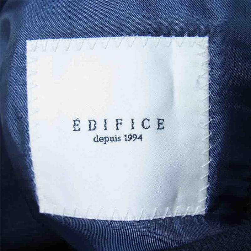 EDIFICE エディフィス 17-010-300-1001-3-0 ポリエステル チェック セットアップ ネイビー系 46【中古】
