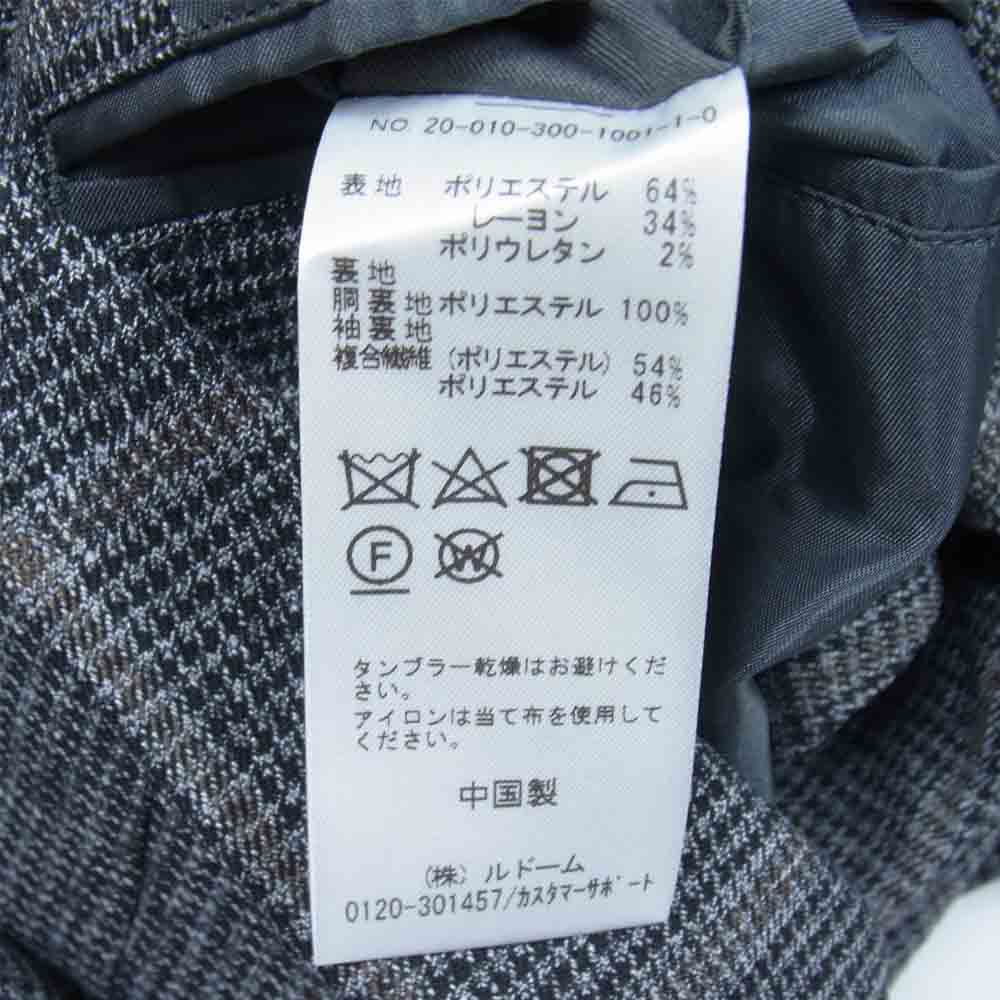 EDIFICE エディフィス 20-010-300-1001-1-0 チェック セットアップ グレー系 M【美品】【中古】
