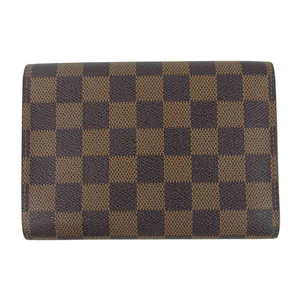 LOUIS VUITTON ルイ・ヴィトン N61202 ダミエ ポルトトレゾール エテュイ パピエ 財布 ブラウン系【中古】