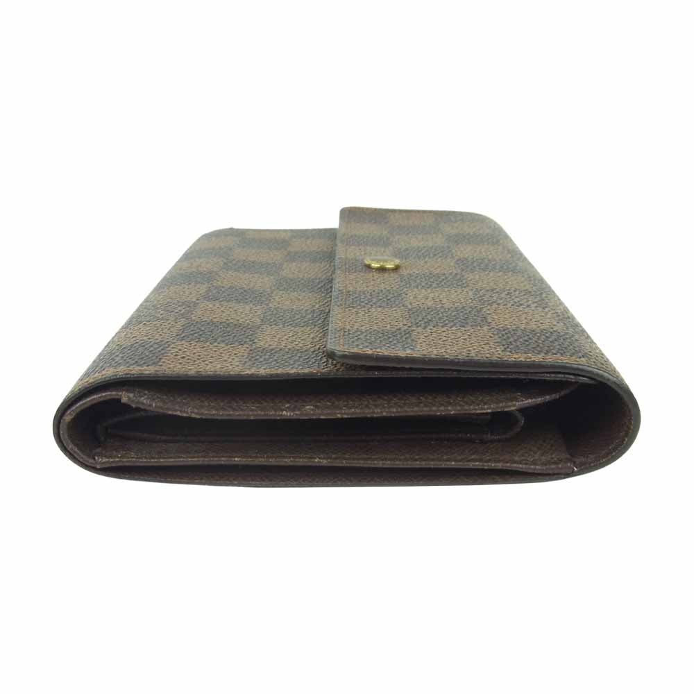 LOUIS VUITTON ルイ・ヴィトン N61202 ダミエ ポルトトレゾール エテュイ パピエ 財布 ブラウン系【中古】