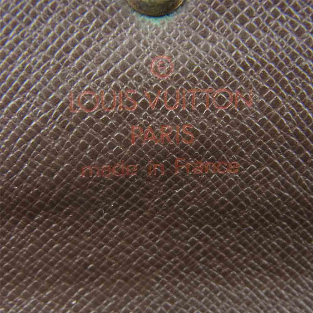 LOUIS VUITTON ルイ・ヴィトン N61202 ダミエ ポルトトレゾール エテュイ パピエ 財布 ブラウン系【中古】