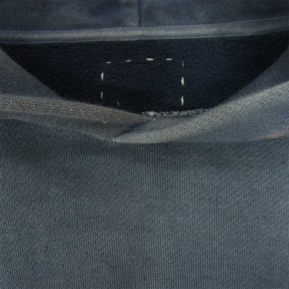 VISVIM ビズビム 18AW UNEVEN DYE JUMBO HOODIE PO NAVY 加工 スウェット パーカー グレー系 1【中古】