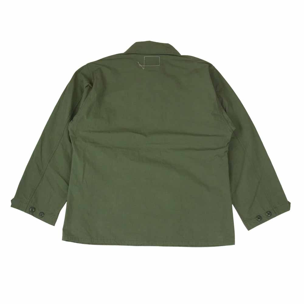 WTAPS ダブルタップス 21AW 212WVDT-SHM01 NYCO. RIPSTOP SHIRT リップストップ ミリタリー シャツ ジャケット カーキ系 3【中古】