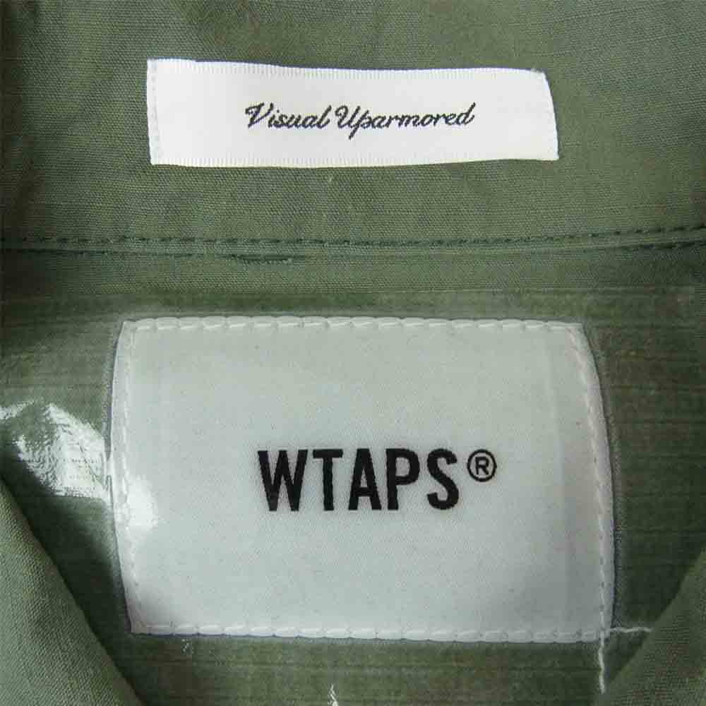 WTAPS ダブルタップス 21AW 212WVDT-SHM01 NYCO. RIPSTOP SHIRT リップストップ ミリタリー シャツ ジャケット カーキ系 3【中古】