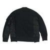 Sacai サカイ 19AW SCM-032 MA-1 Pullover Sponge Sweat 異素材 ドッキング スポンジ クルーネック スウェット ブラック系 4【中古】