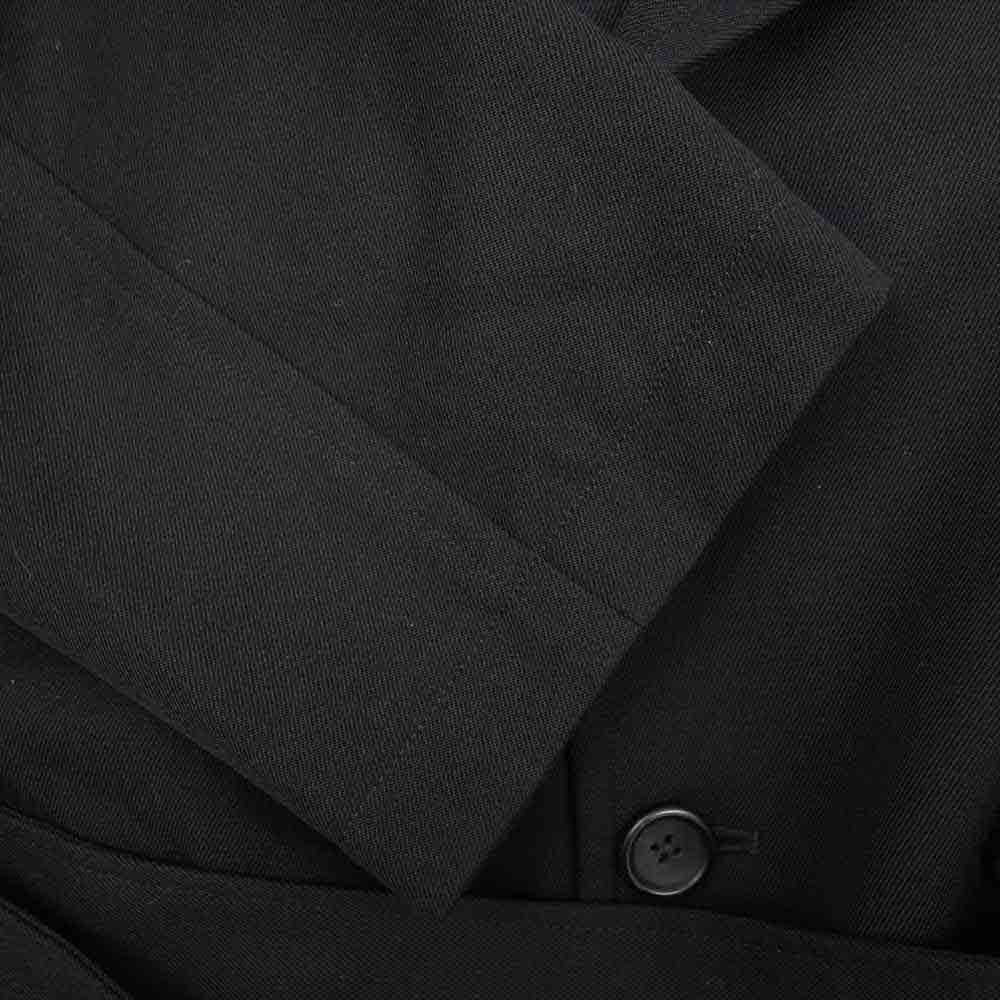 Yohji Yamamoto ヨウジヤマモト REGULATION MEN 21AW HX-C02-141 ARMY GABARDINE 8BUTTON DOUBLE BREASTED COAT アーミーギャバジン ダブルブレスド コート ブラック系 3【美品】【中古】