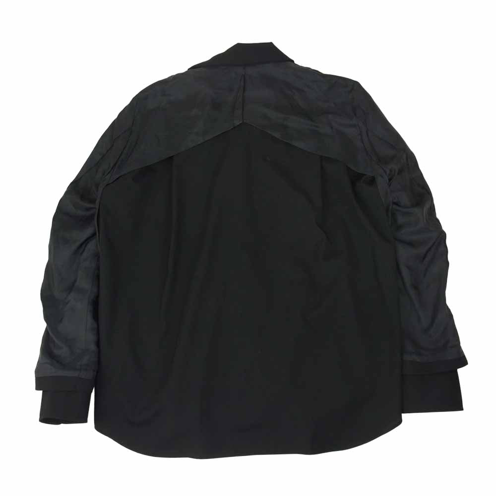 Sacai サカイ 21SS 21-02550M SUITING JACKET ドッキング レイヤード シャツ ジャケット ブラック系 3【美品】【中古】