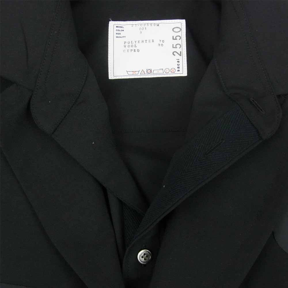 Sacai サカイ 21SS 21-02550M SUITING JACKET ドッキング レイヤード