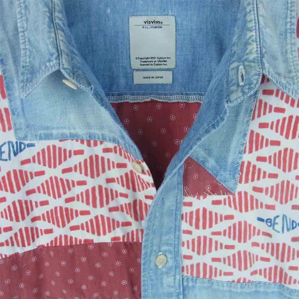 VISVIM ビズビム 115105007006 GRANGER SHIRT CHAMBRAY グレンジャー シャンブレー 長袖 シャツ インディゴブルー系 2【中古】