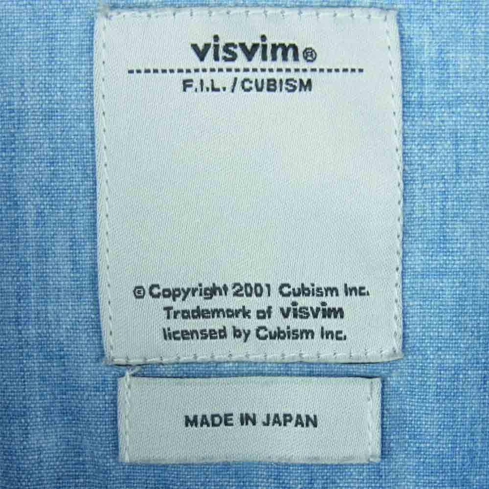 VISVIM ビズビム 115105007006 GRANGER SHIRT CHAMBRAY グレンジャー シャンブレー 長袖 シャツ インディゴブルー系 2【中古】