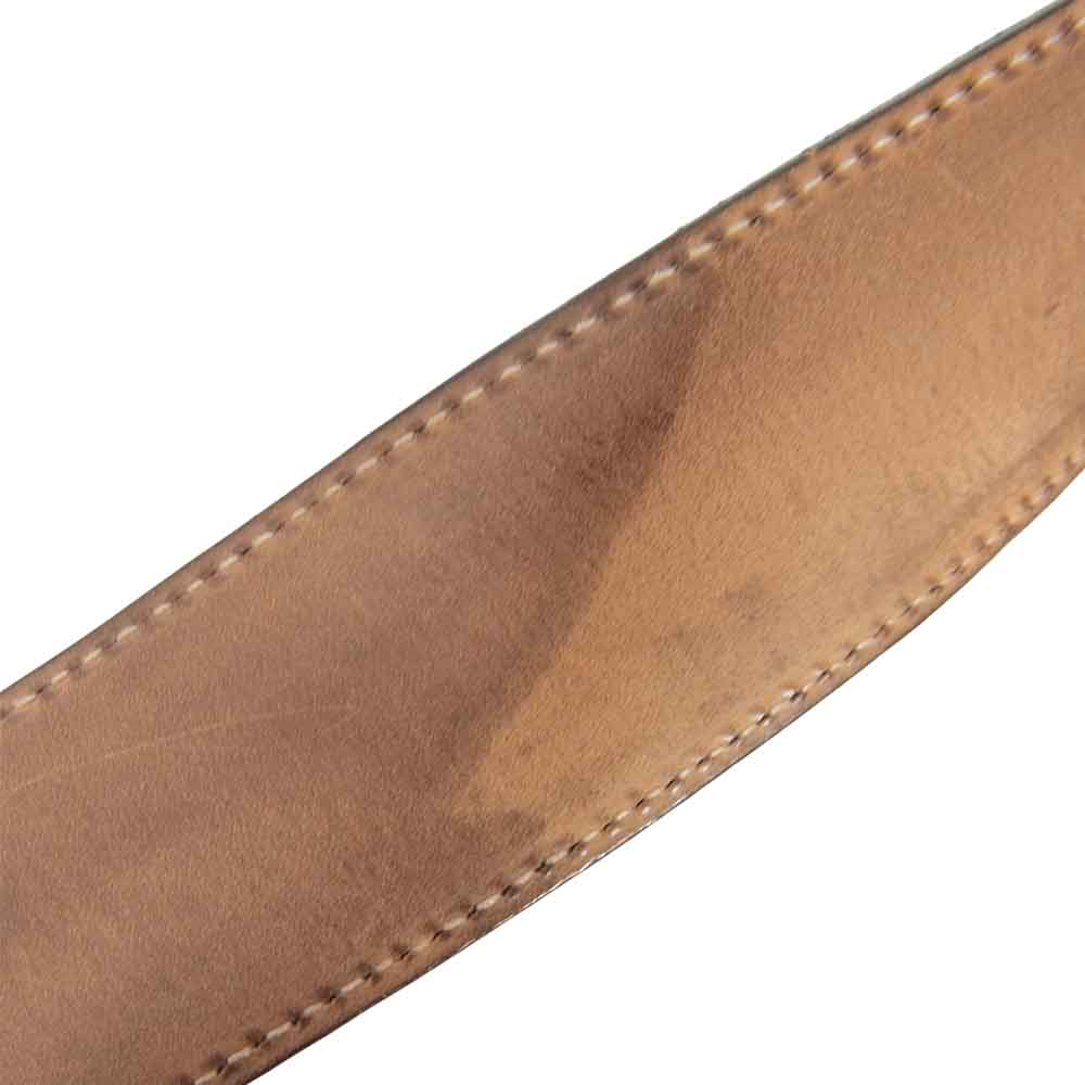 GUCCI グッチ 114984 インターロッキングG GGバックル レザー ベルト ブラック系【中古】