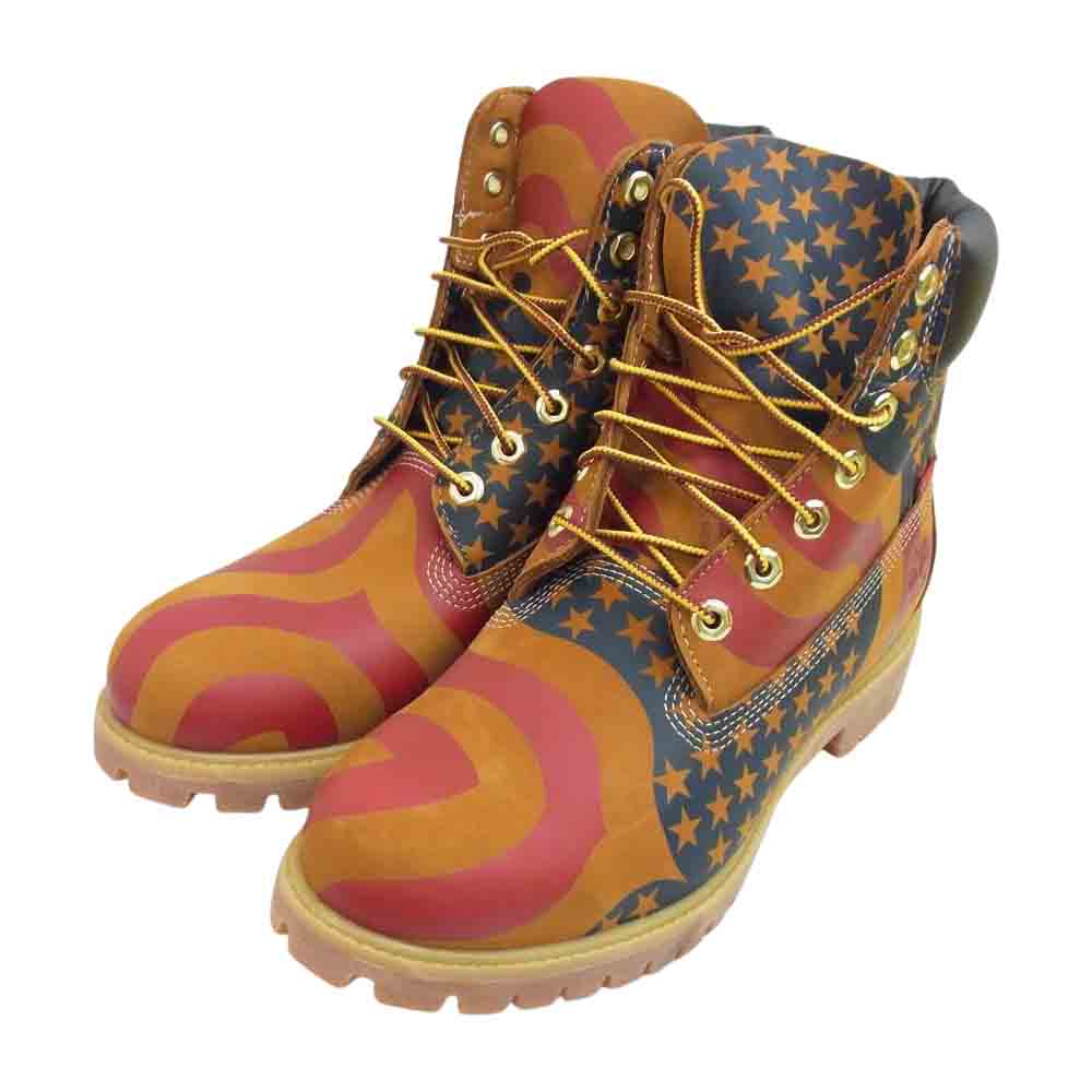 Supreme シュプリーム 17AW A1PHF A1740 x Timberland ティンバーランド Stars and Stripes 6-Inch Premium Waterproof Boot 星条旗 スター アンド ストライプ ブーツ 27cm【極上美品】【中古】
