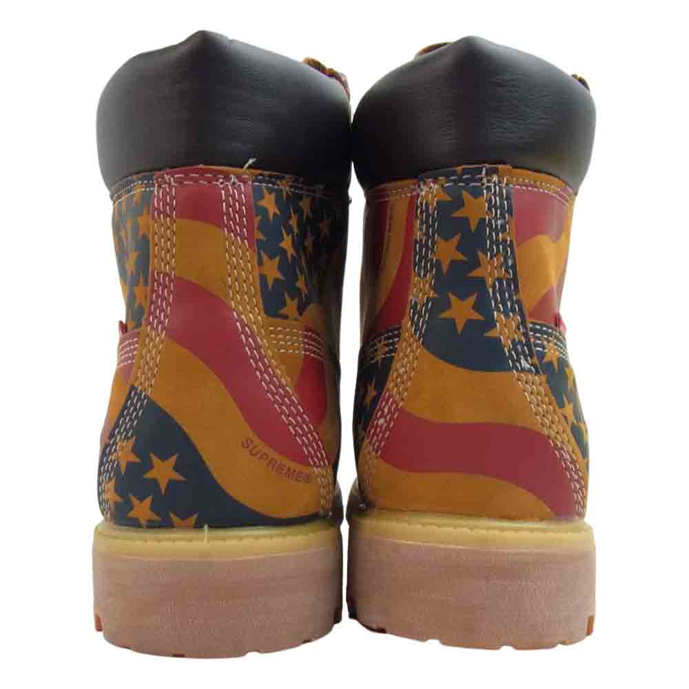 Supreme シュプリーム 17AW A1PHF A1740 x Timberland ティンバーランド Stars and Stripes 6-Inch Premium Waterproof Boot 星条旗 スター アンド ストライプ ブーツ 27cm【極上美品】【中古】