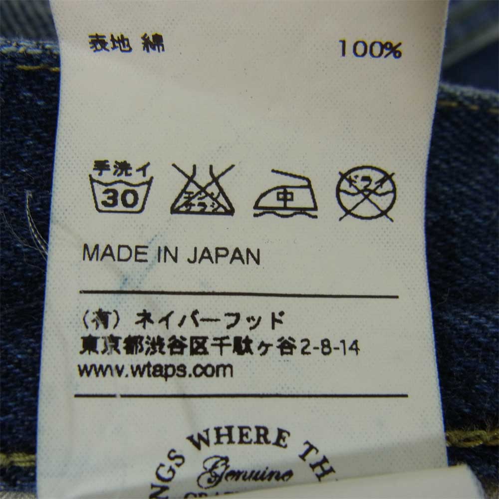 WTAPS ダブルタップス 14GWDT-PTM02 BLUES BASIC TRASH デニム パンツ インディゴブルー系 サイズ表記無【中古】