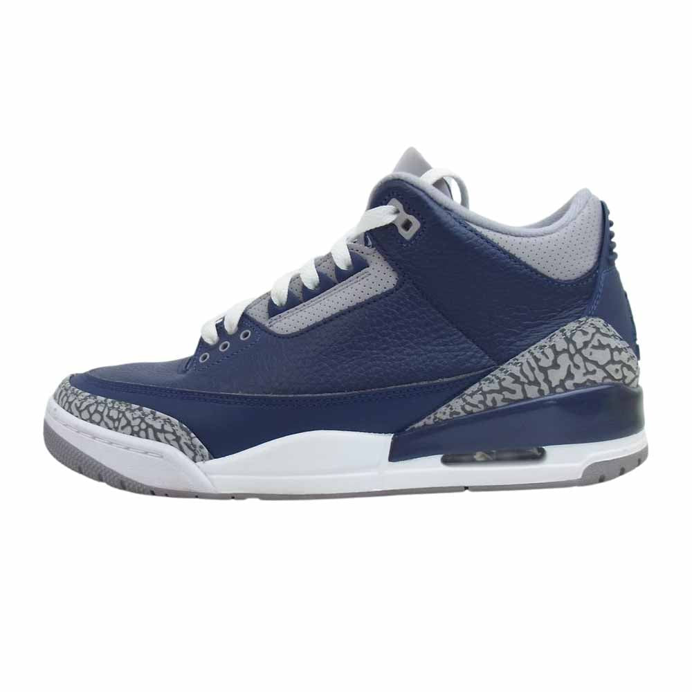 NIKE ナイキ CT8532-401 AIR JORDAN 3 MIDNIGHT NAVY エアジョーダン ネイビー系 28cm【中古】