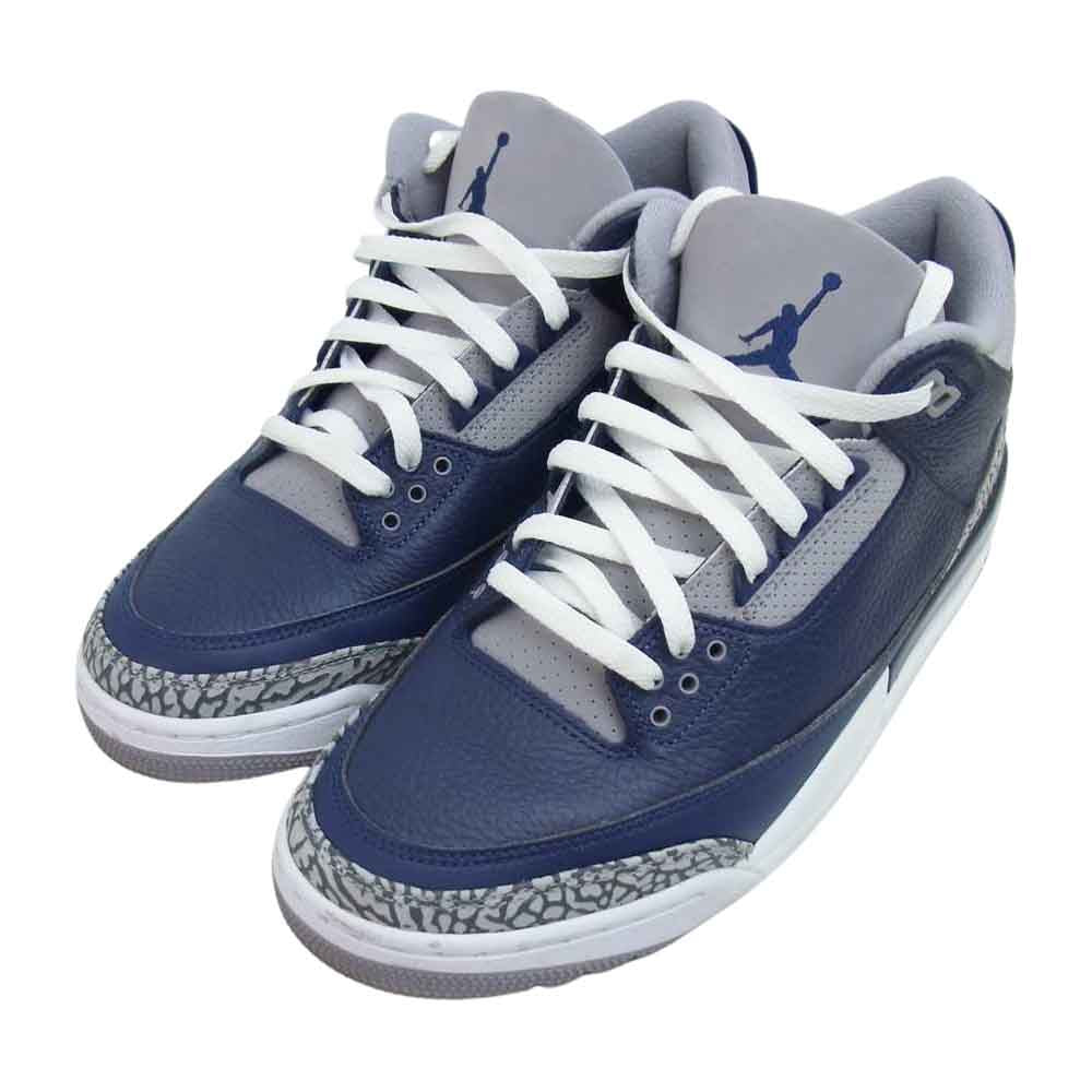NIKE ナイキ CT8532-401 AIR JORDAN 3 MIDNIGHT NAVY エアジョーダン ネイビー系 28cm【中古】