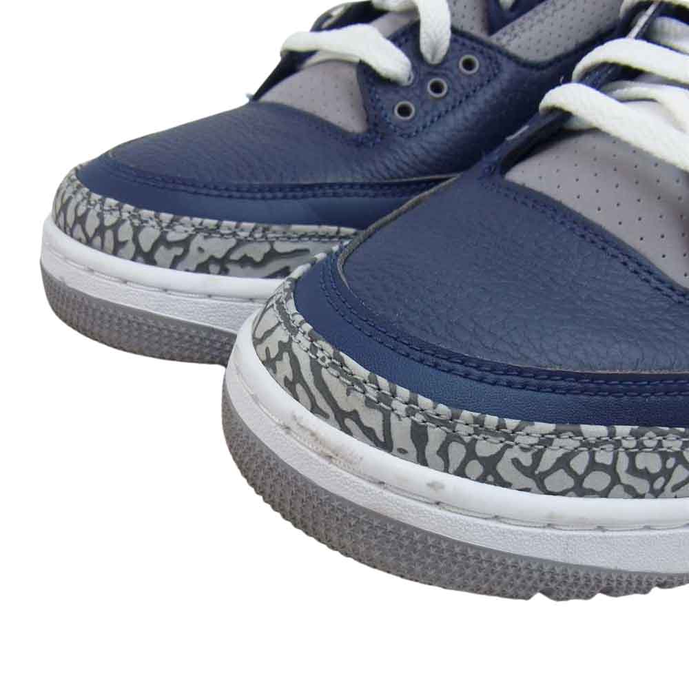 NIKE ナイキ CT8532-401 AIR JORDAN 3 MIDNIGHT NAVY エアジョーダン ネイビー系 28cm【中古】