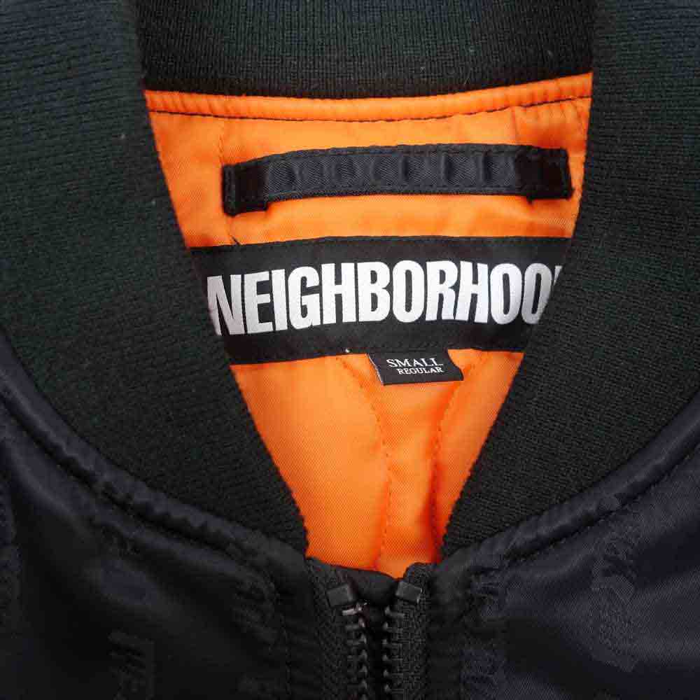 NEIGHBORHOOD ネイバーフッド 182TSNH-JKM01S EM.MA-1/N-JKT プリマロフト フライト ジャケット ブラック系 S【中古】